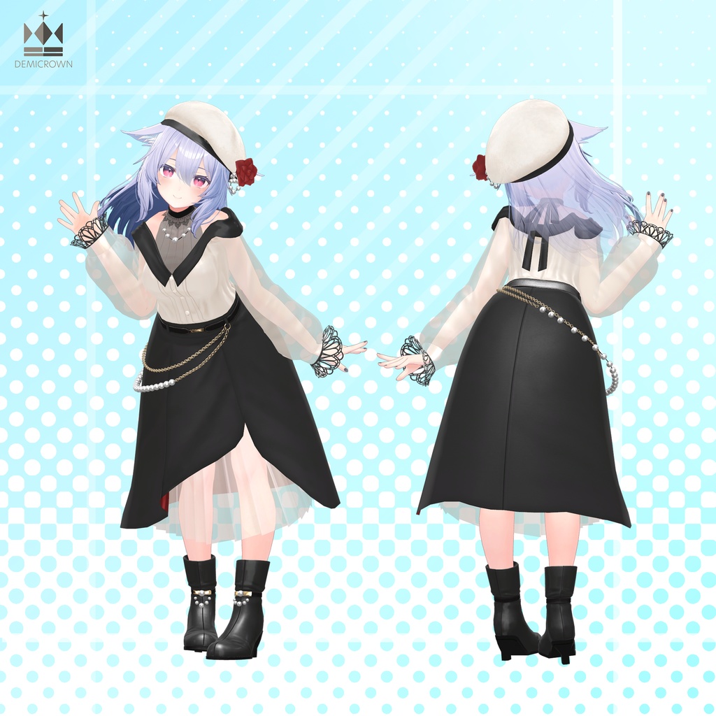 【桔梗/萌/マヌカ/リルモワ/ライム対応】Evening Lily【VRChat】