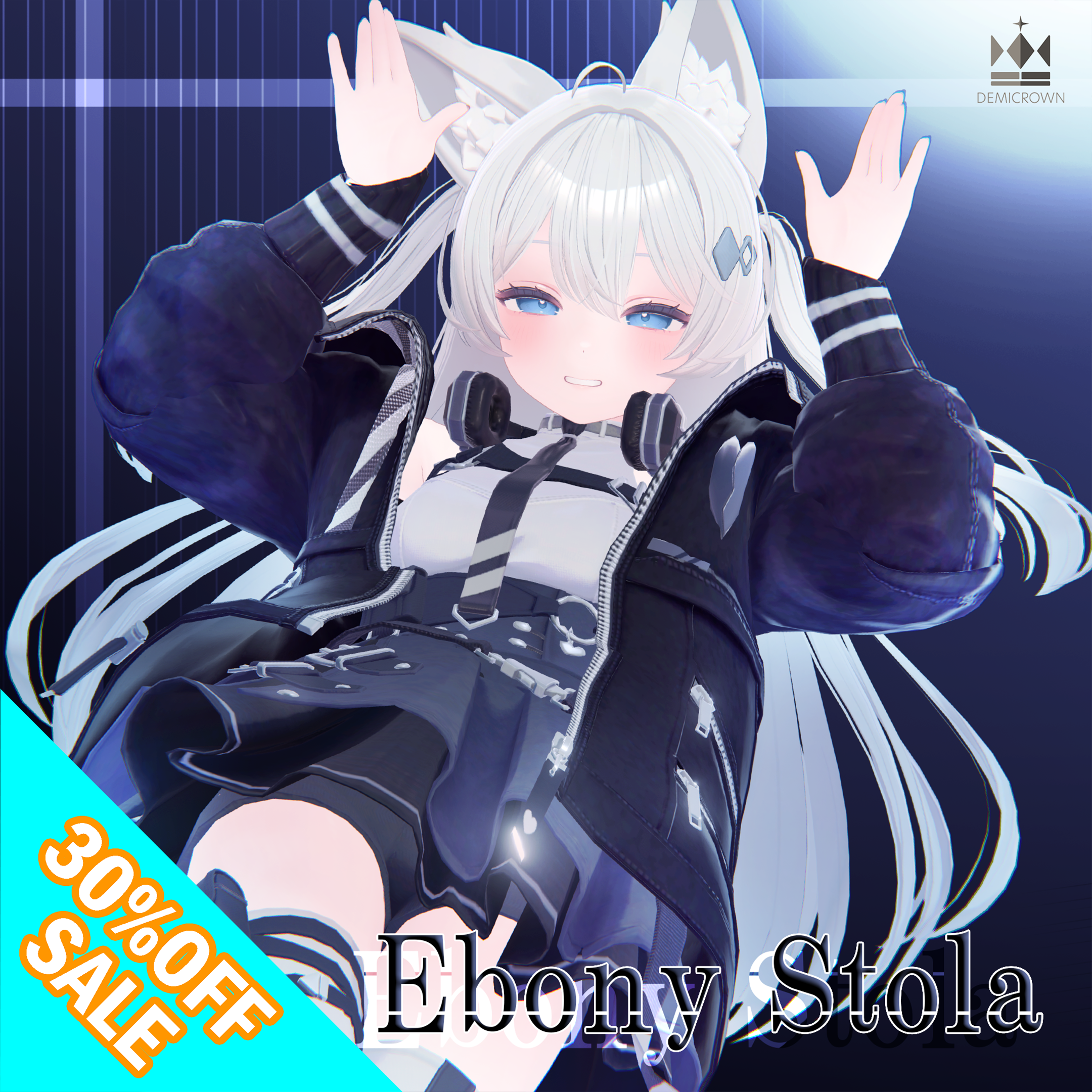 ♦♦♦WINTER SALE♦♦♦【VRChat】Ebony Stola【ライム対応】