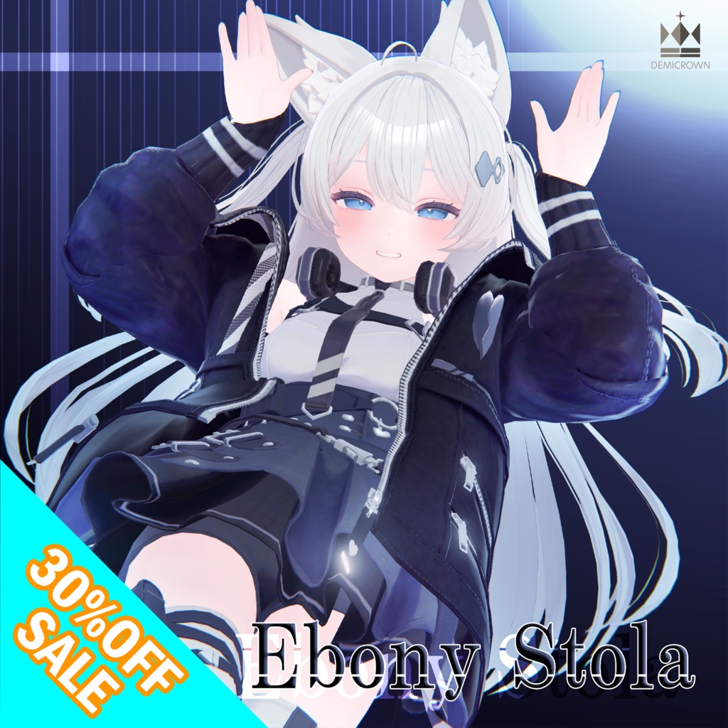 ♦♦♦WINTER SALE♦♦♦【VRChat】Ebony Stola【ライム対応】