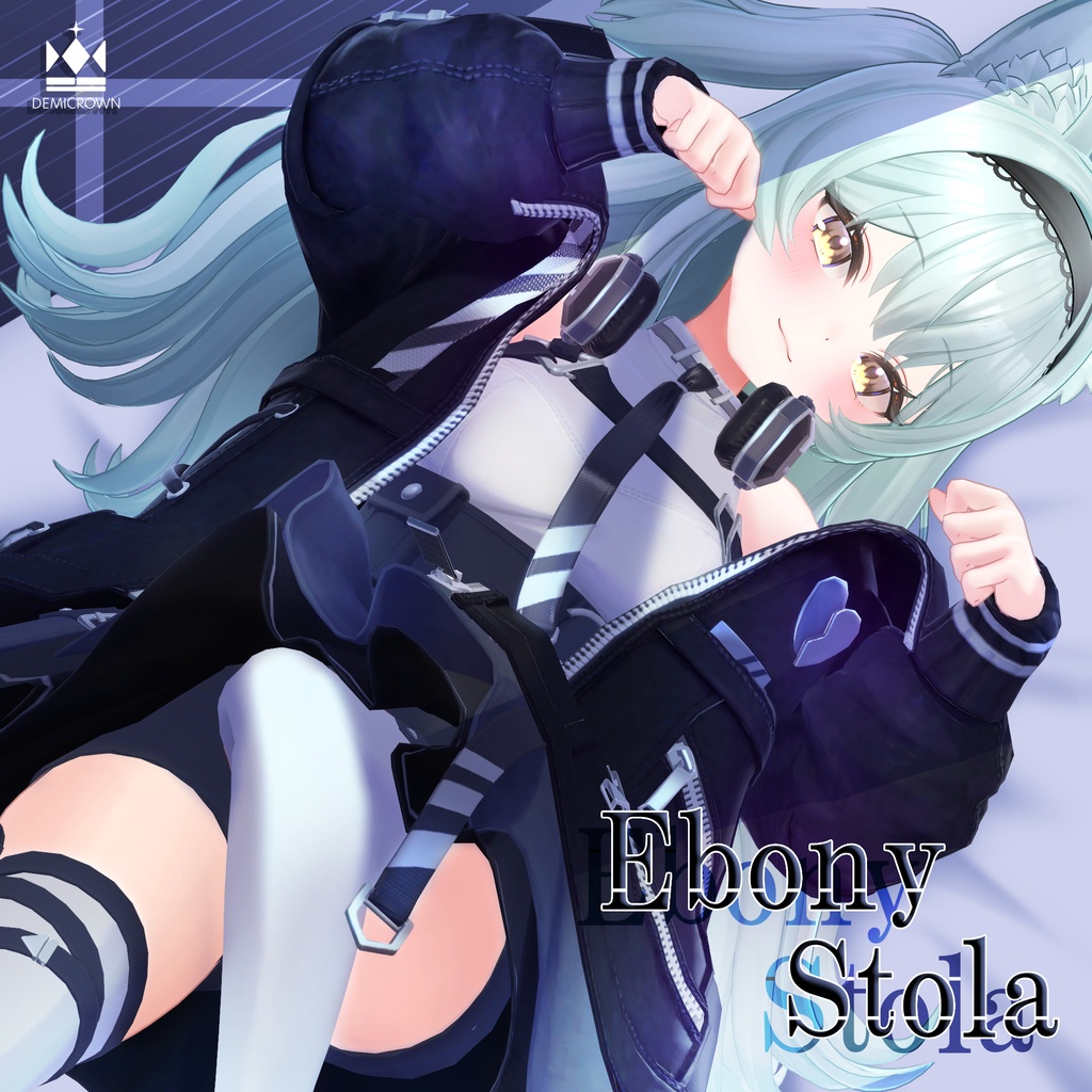【VRChat】Ebony Stola【ギズモ対応】