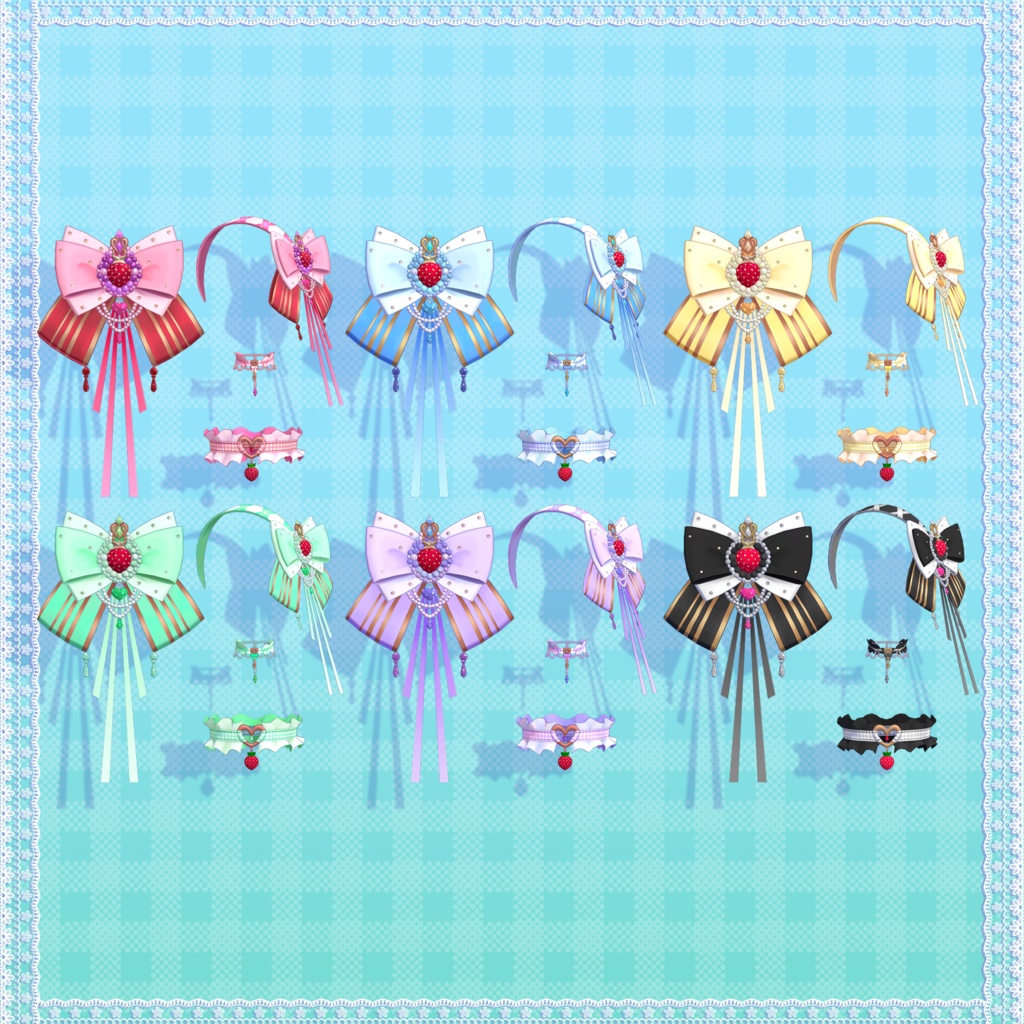 【~9月12日SALE】pot-pourri_d_fraise【アクセサリ】【VRChat】