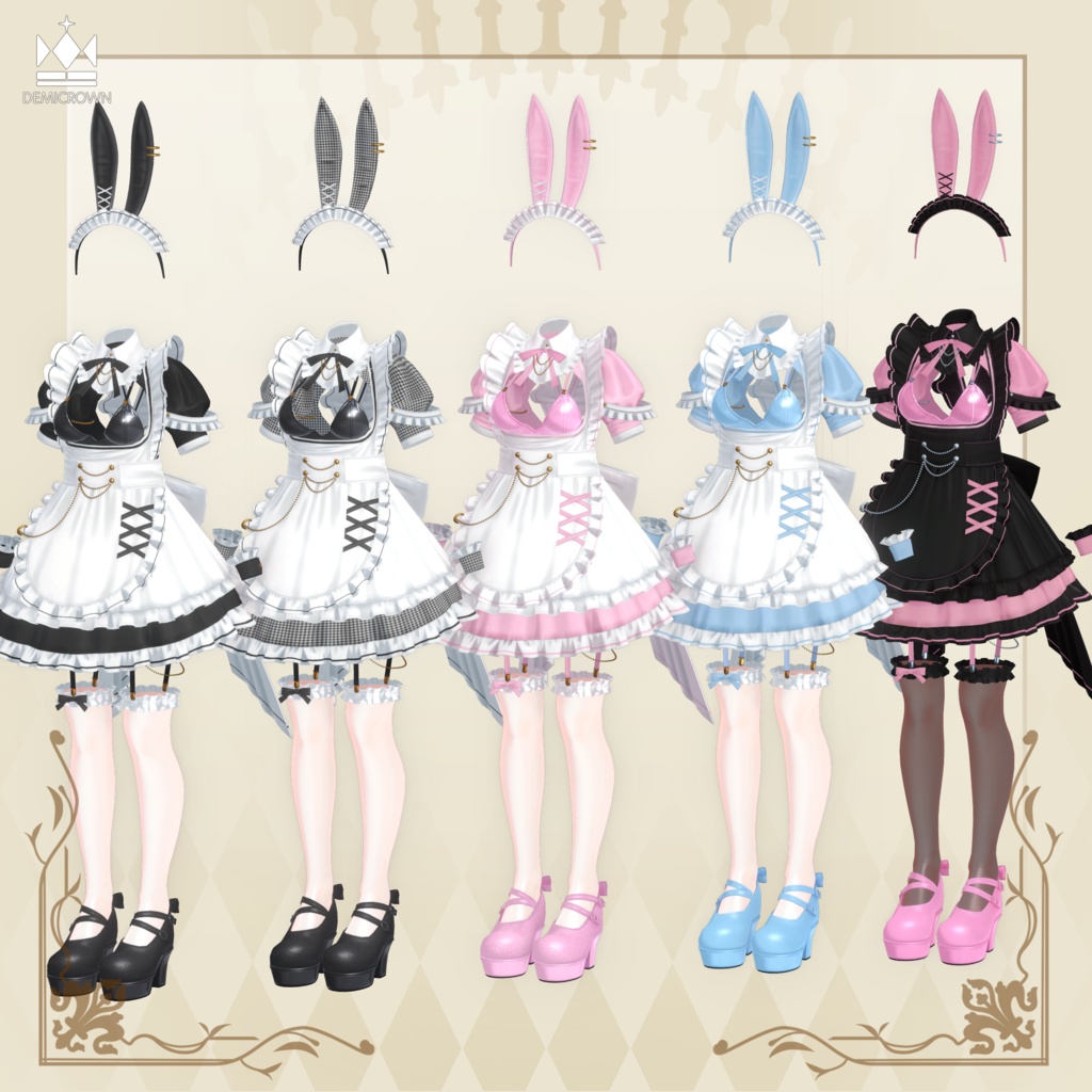 【VRChat】Servant Bunny【しなの/桔梗/萌/マヌカ/ライム/sio/森羅/セレスティア/愛莉/瑞希&ルルネ/竜胆】