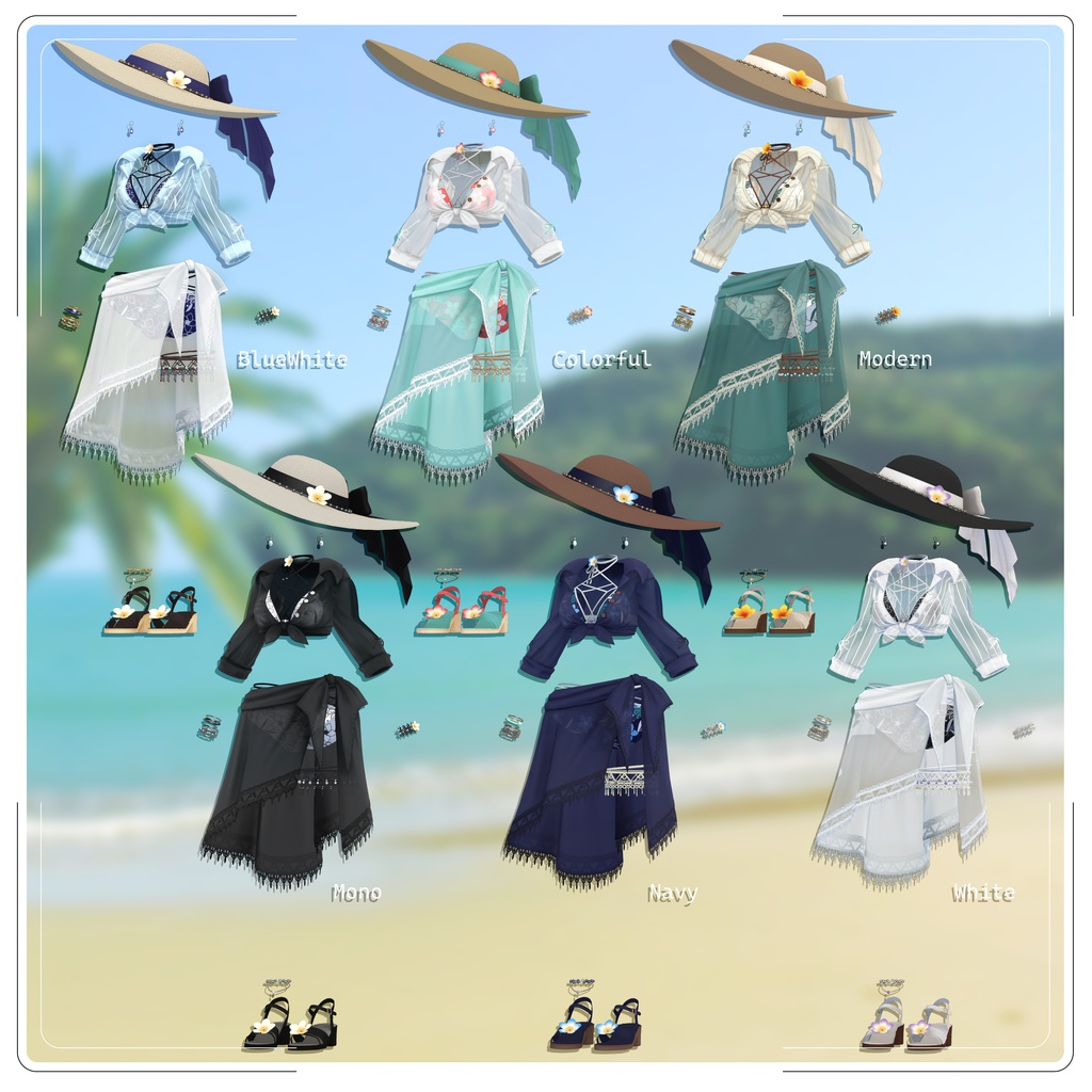 【7アバター対応 Fullpack】plumeria été【VRChat】