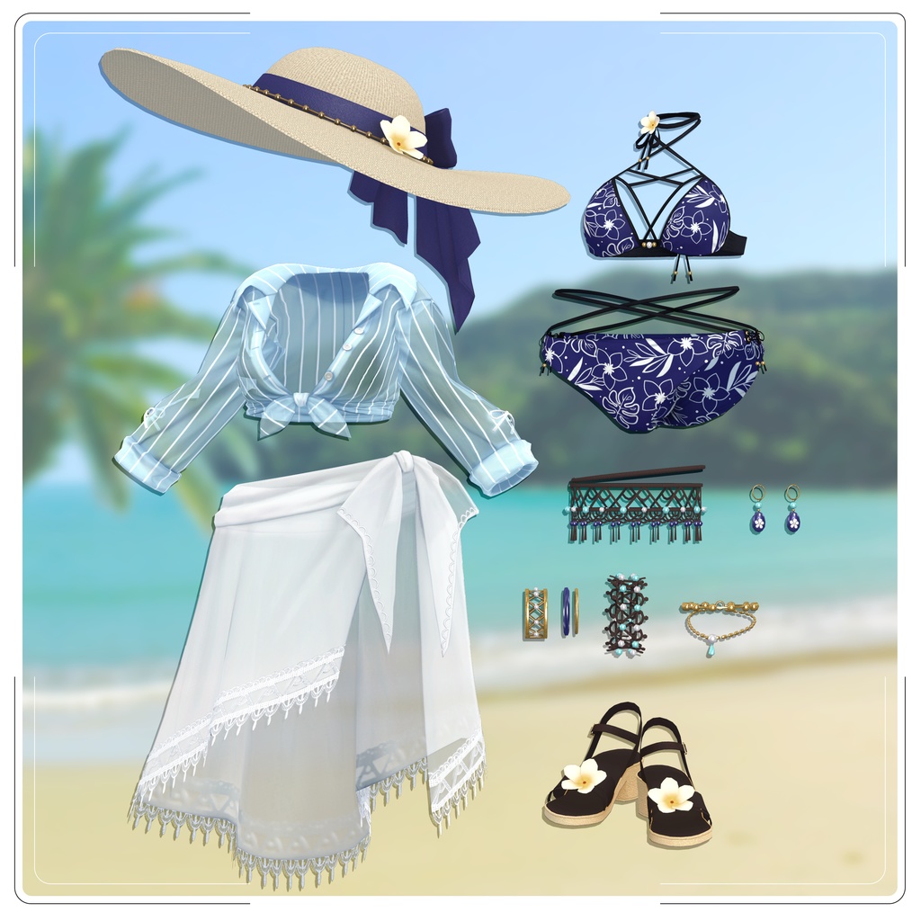 【7アバター対応 Fullpack】plumeria été【VRChat】