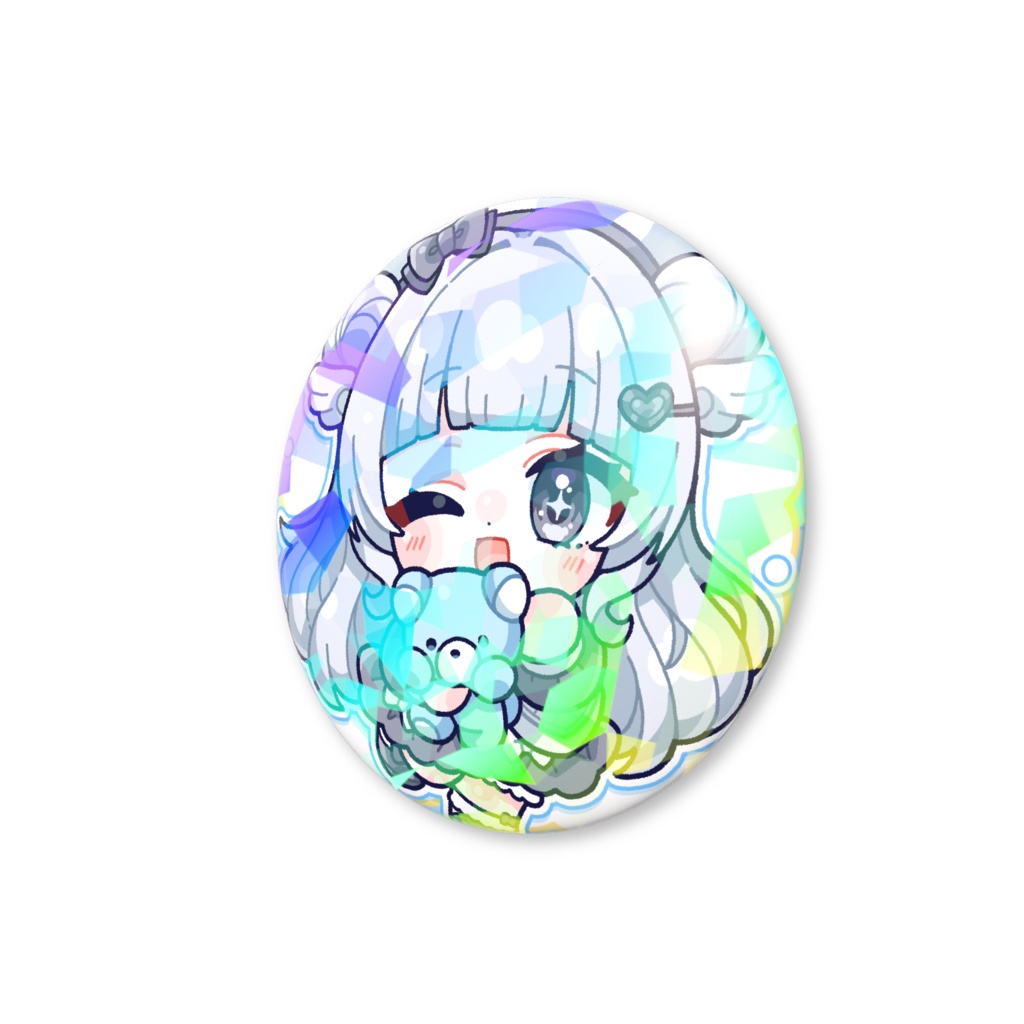 Twitchフォロワー3000人記念 ホログラム缶バッジ