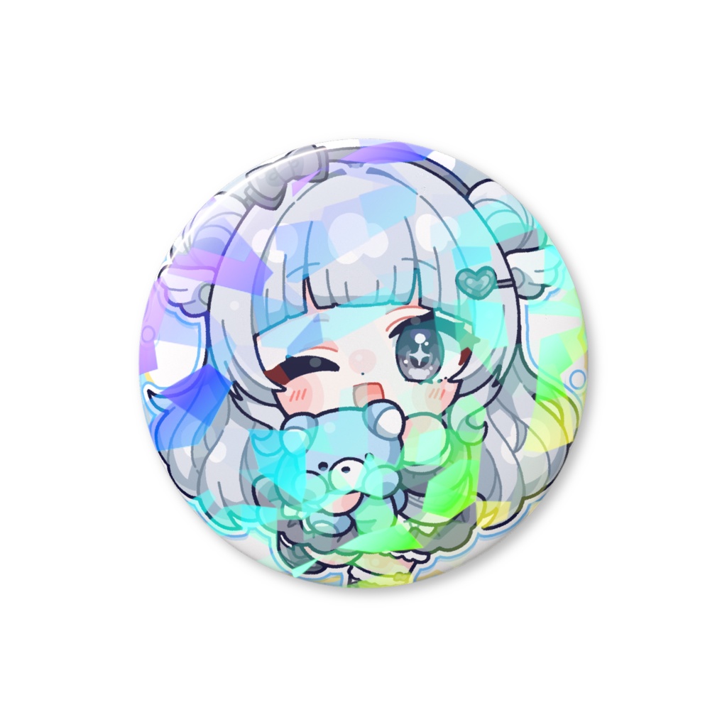 Twitchフォロワー3000人記念　ホログラム缶バッジ