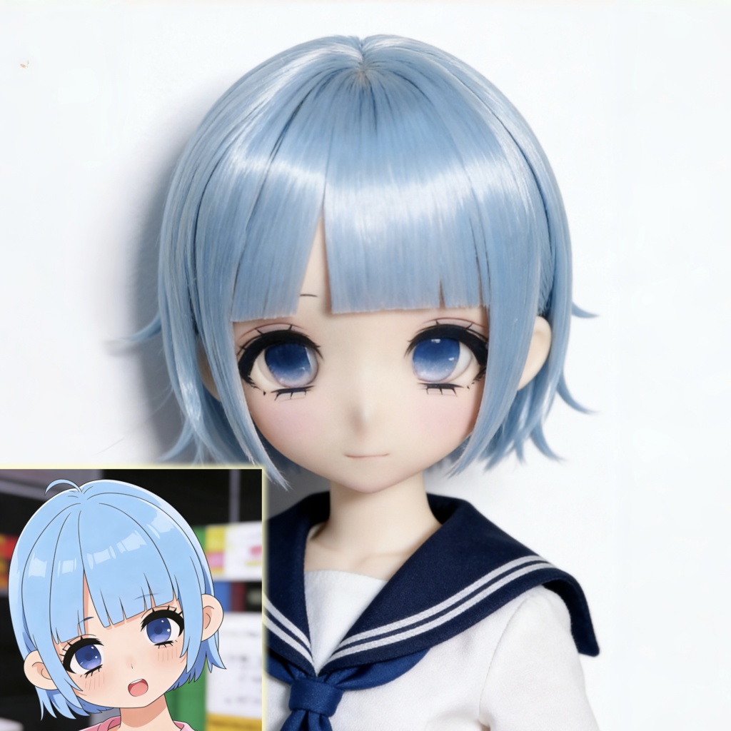 【オーダーメイド】1/3・1/4サイズ 二次元ドールヘッド制作[ボークス® DDH/MDD等に対応]