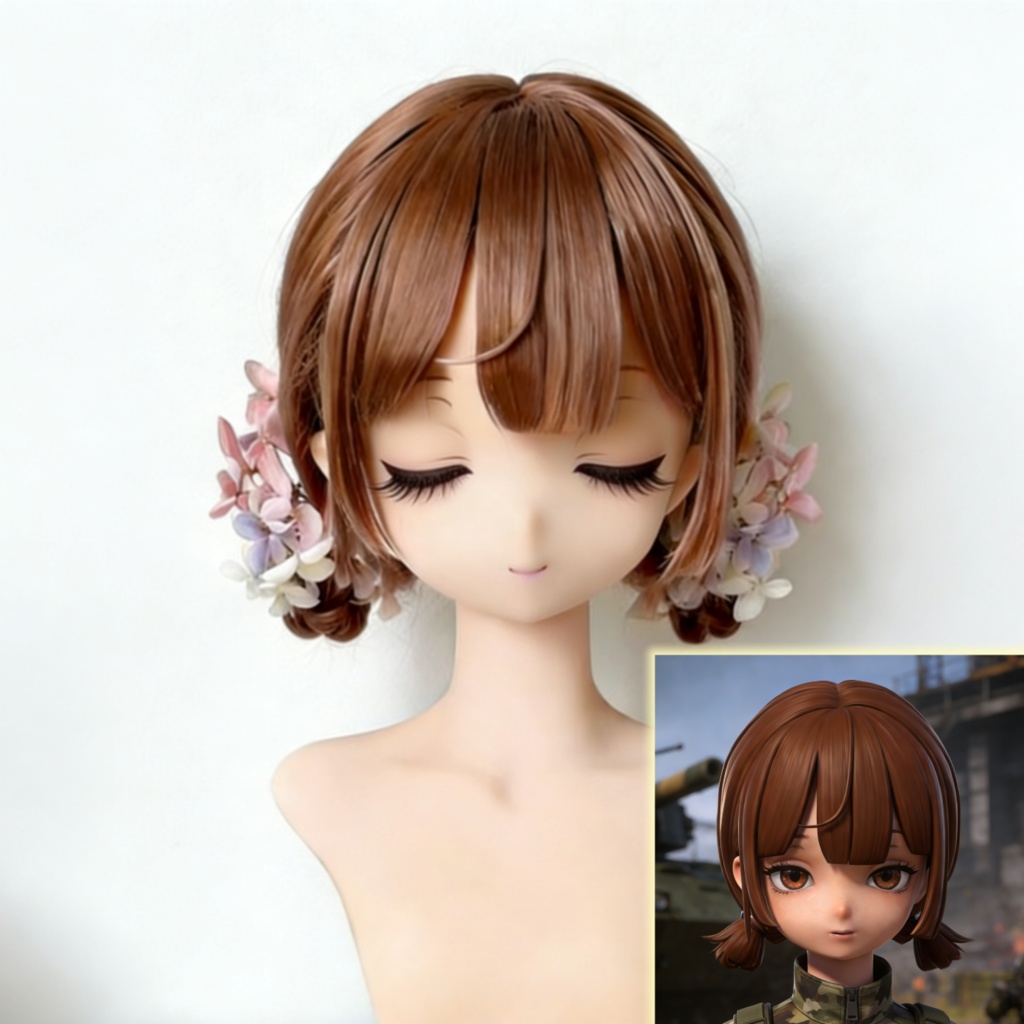 【オーダーメイド】1/3・1/4サイズ 二次元ドールヘッド制作[ボークス® DDH/MDD等に対応]