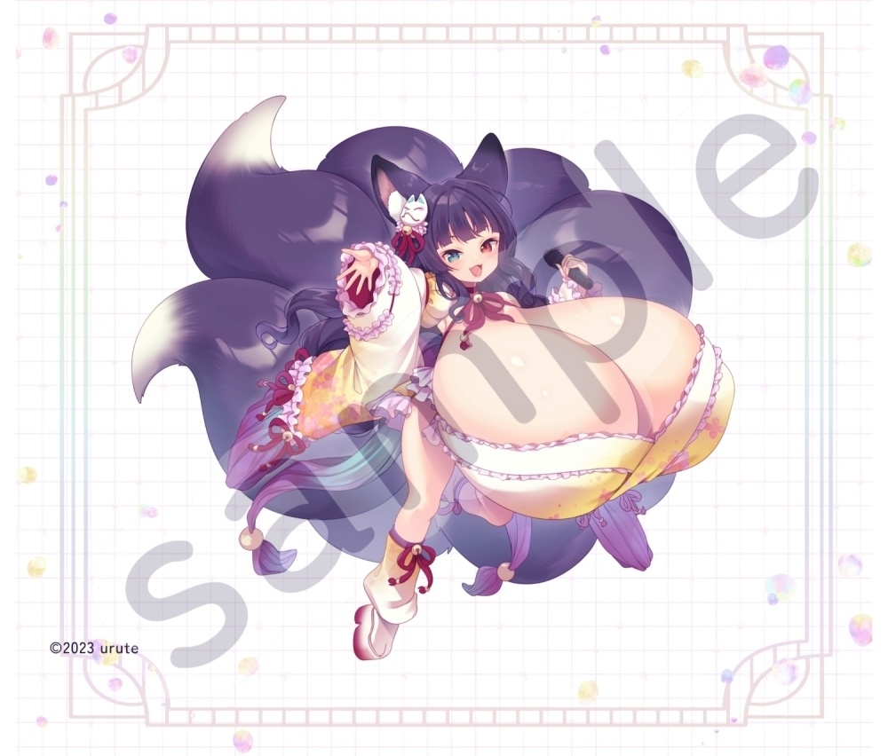 【8月15日まで受付!!】アイドルおきつねまりんちゃん🦊 4しゅーねんあにばーさりー記念 Wスエード B2タペストリー