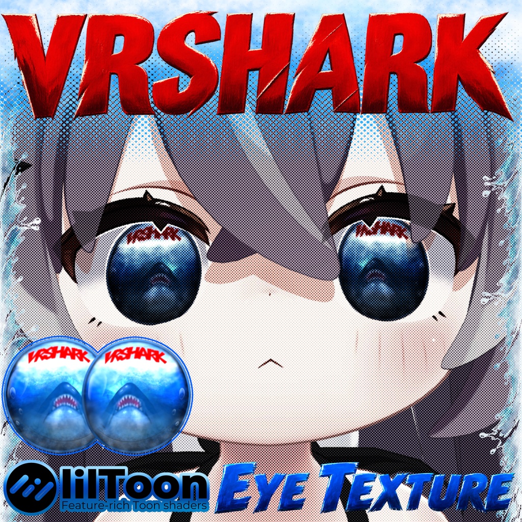 【 6アバター対応 】🦈𝗩𝗥 𝗦𝗛𝗔𝗥𝗞🦈 Eye Texture