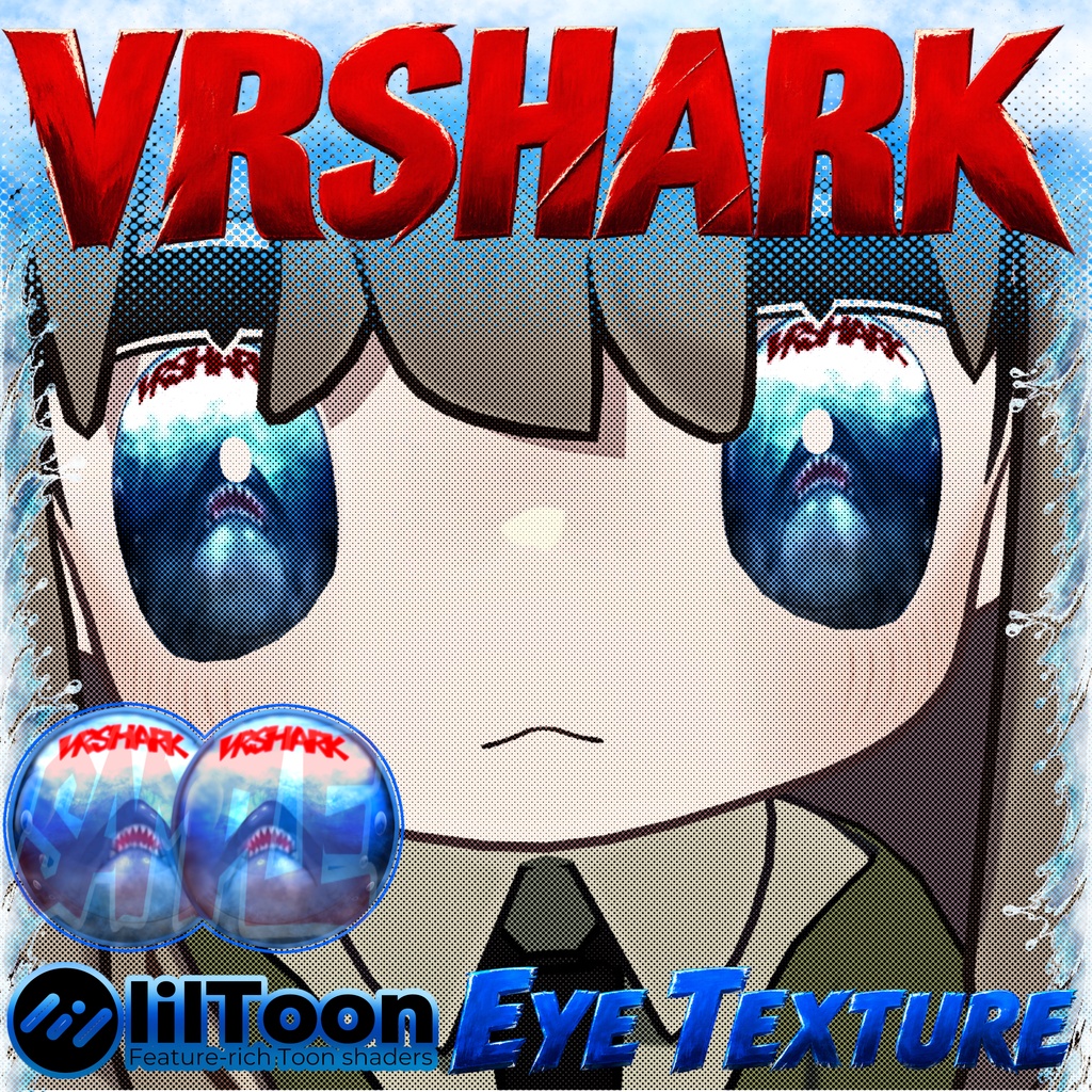 【 6アバター対応 】🦈𝗩𝗥 𝗦𝗛𝗔𝗥𝗞🦈 Eye Texture
