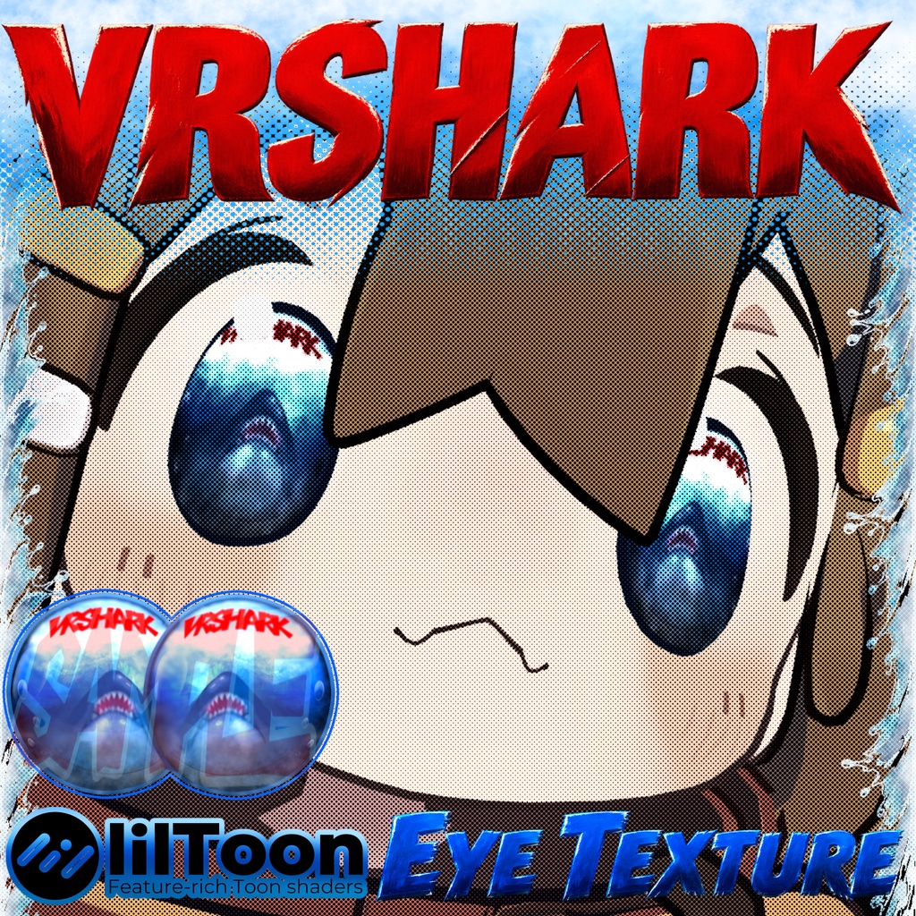 【 6アバター対応 】🦈𝗩𝗥 𝗦𝗛𝗔𝗥𝗞🦈 Eye Texture
