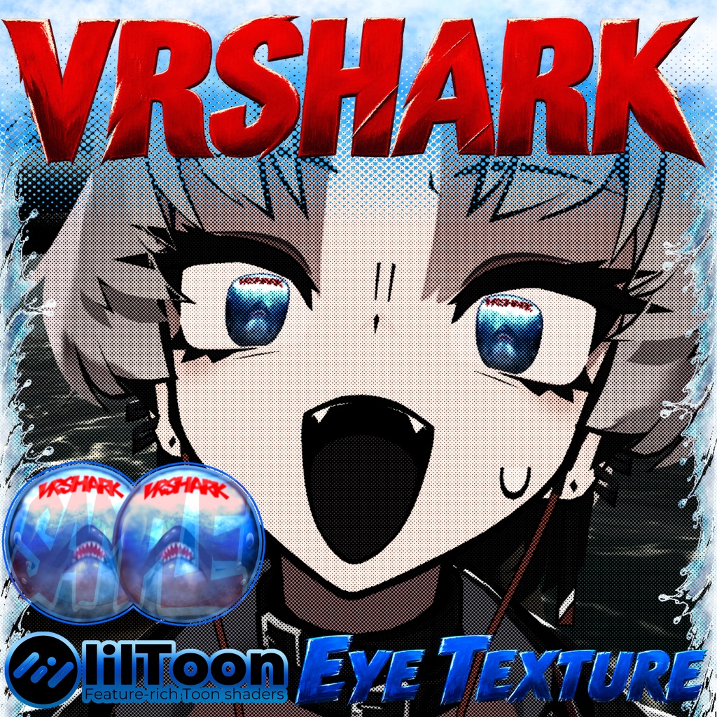 【 6アバター対応 】🦈𝗩𝗥 𝗦𝗛𝗔𝗥𝗞🦈 Eye Texture