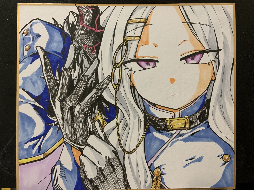 空崎ヒナ 手描き色紙