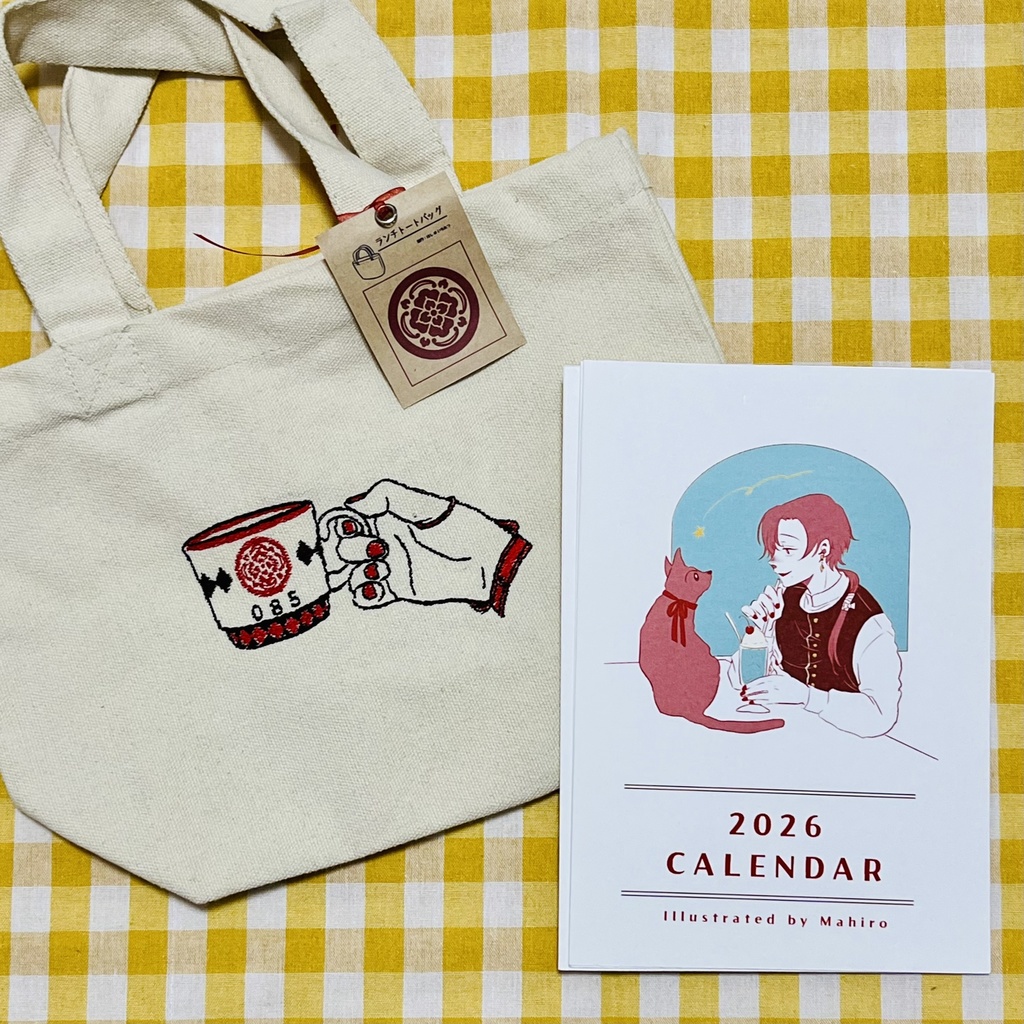 2026カレンダー／加州清光刺繍トートバッグセット