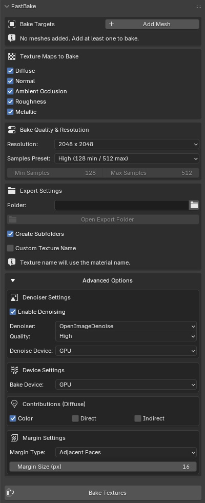 FastBake | Blender Addon