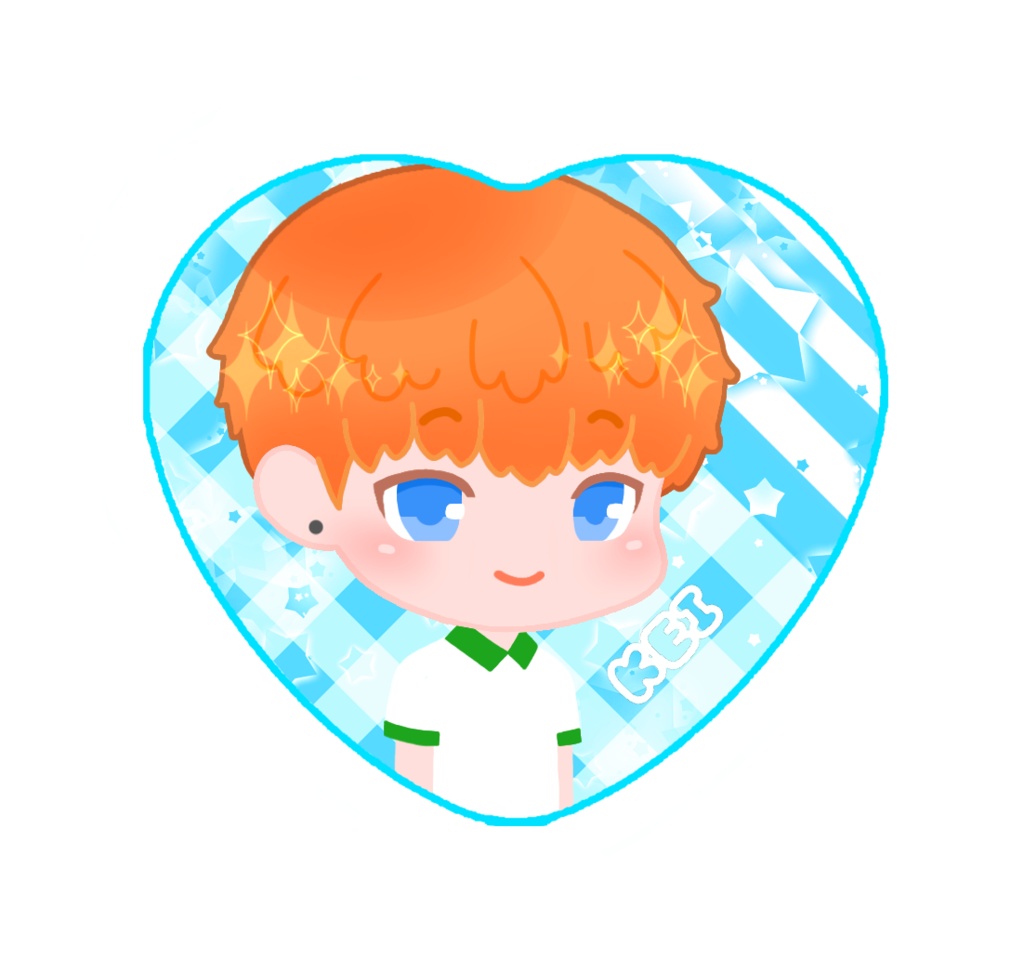 ハート缶バッジ（宅間）