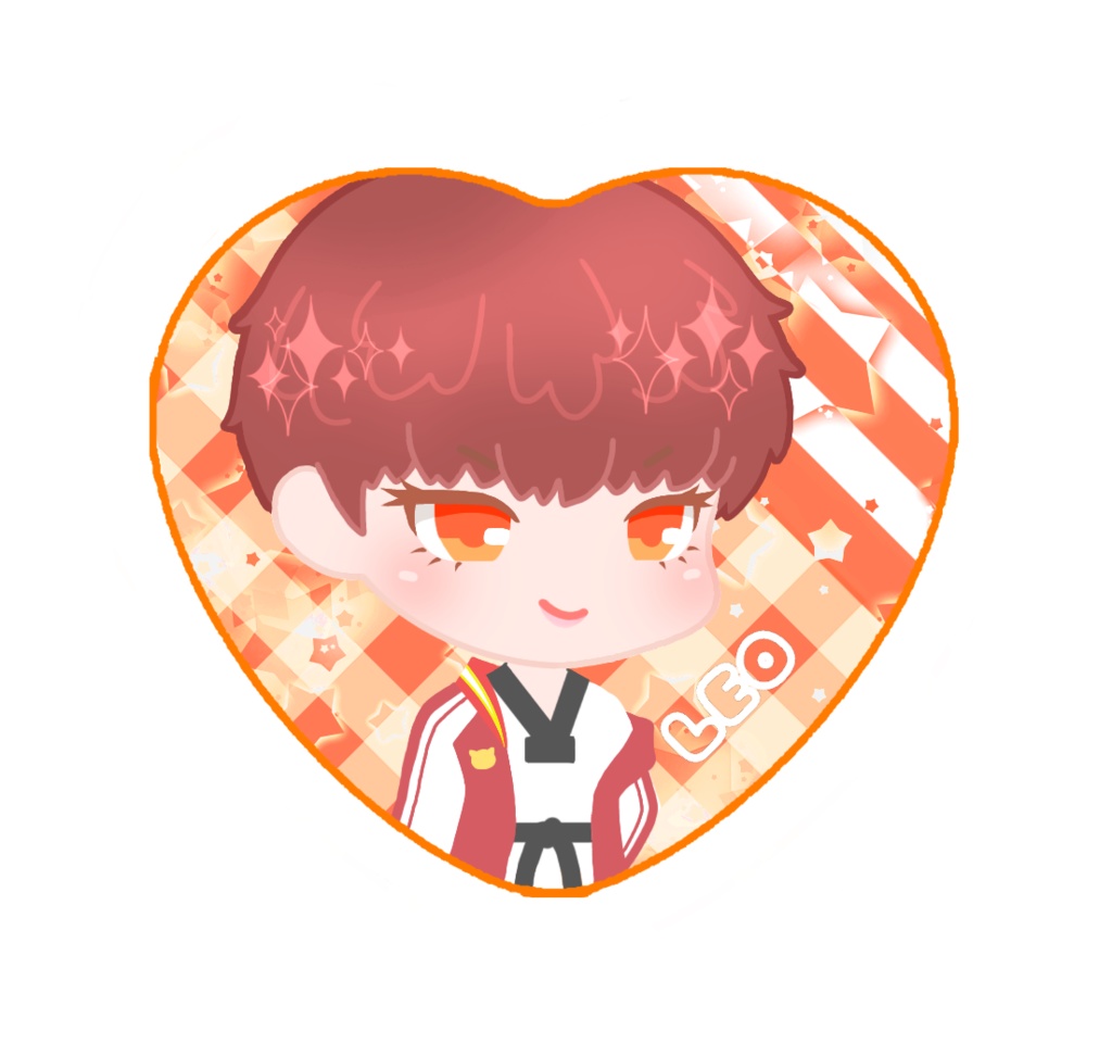 ハート缶バッジ（新庄中学生ver）