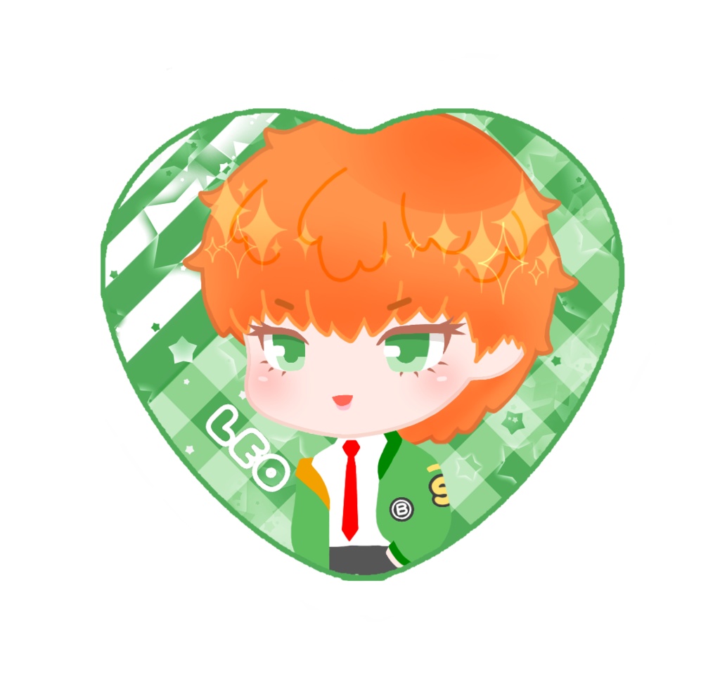 ハート缶バッジ（新庄）