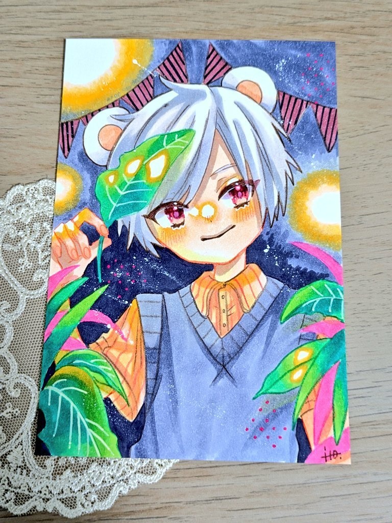 ポストカード原画🩷しろくまくん