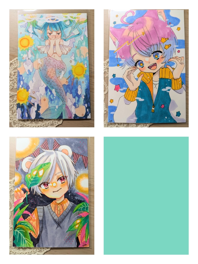 ①〜③♥ポストカードサイズ原画