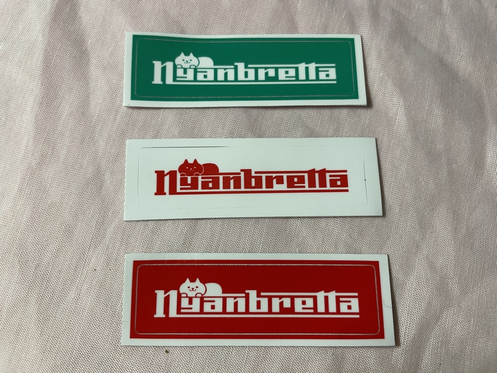 ニャンブレッタステッカー（小）3色セット