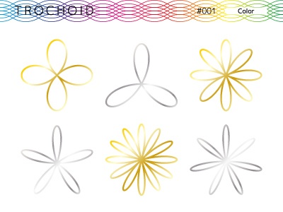 トロコイドのイラストセット　カラー 01（ベクター＋JPG＋透過PNG）