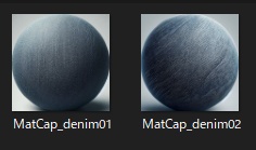 【Free】デニム生地Matcap&デニム生地NormalMapセット【無料配布】