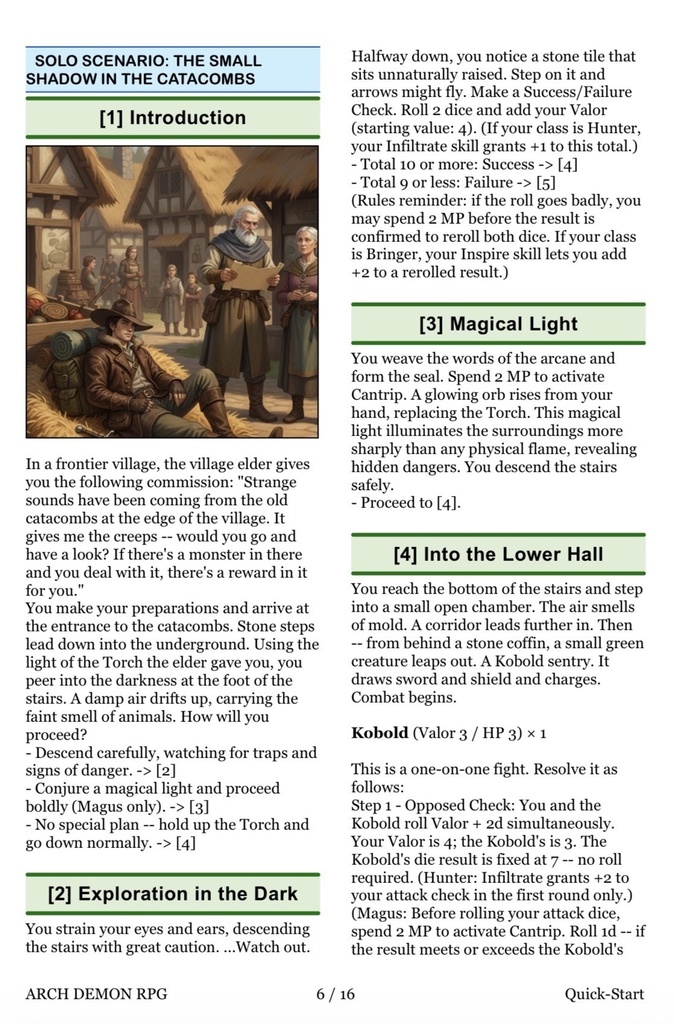 ARCH DEMON RPG: Quick-Start Rules