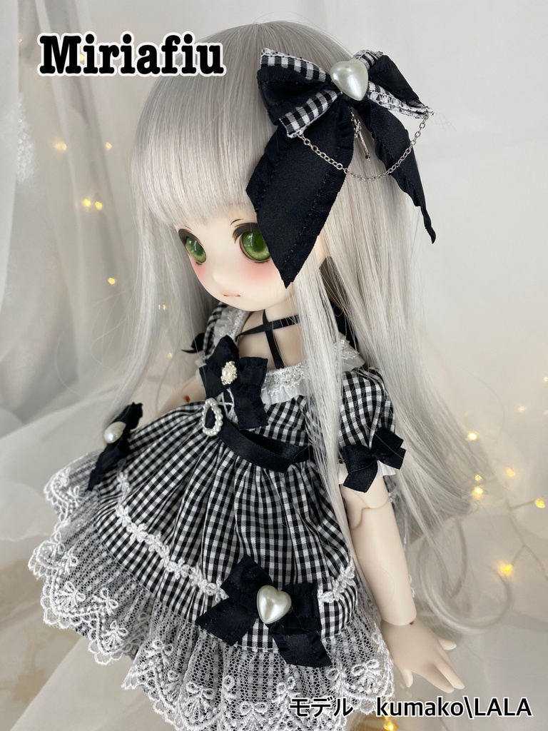 kumakoちゃん お洋服5点セット ★ギンガムチェックハート