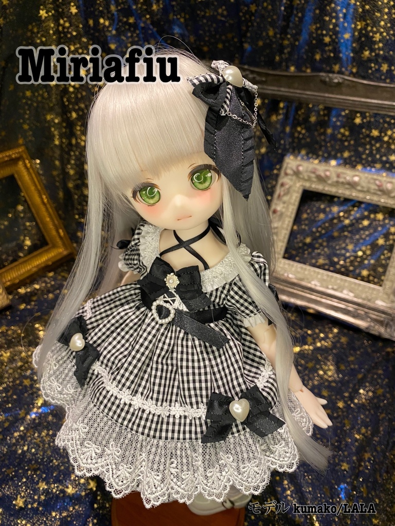 kumakoちゃん お洋服５点セット ☆ギンガムチェックハート - miriafiu