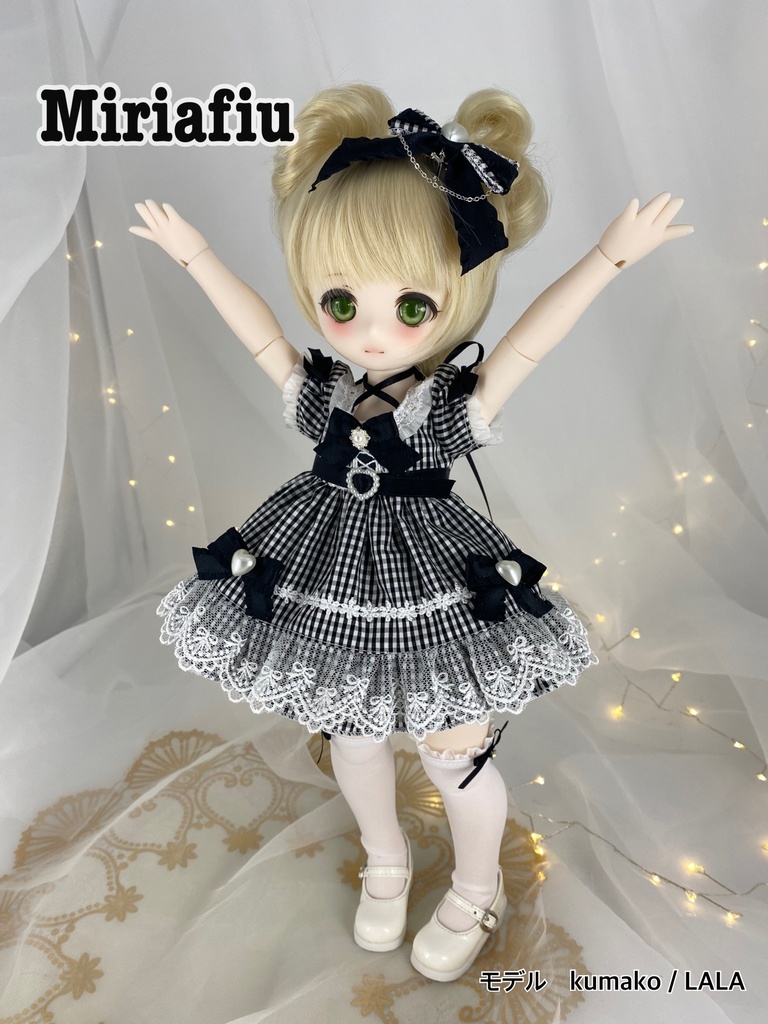 kumakoちゃん お洋服5点セット ★ギンガムチェックハート