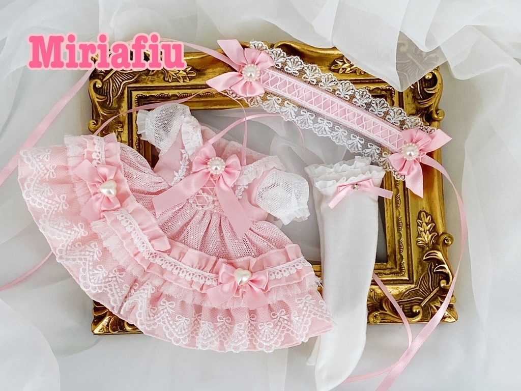 kumakoちゃん★ミルフィーユ★ワンピースセット(ピンク)