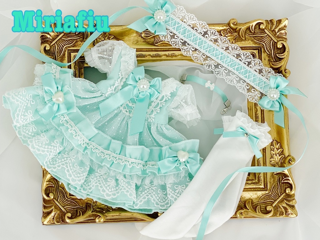 kumakoちゃん☆ミルフィーユ☆ワンピースセット(ミント)