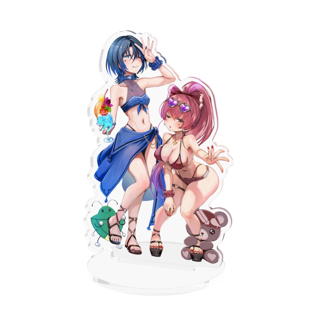 【非公式】ホロライブ火威青&宝鐘マリンアクリルフィギュア/水着ver