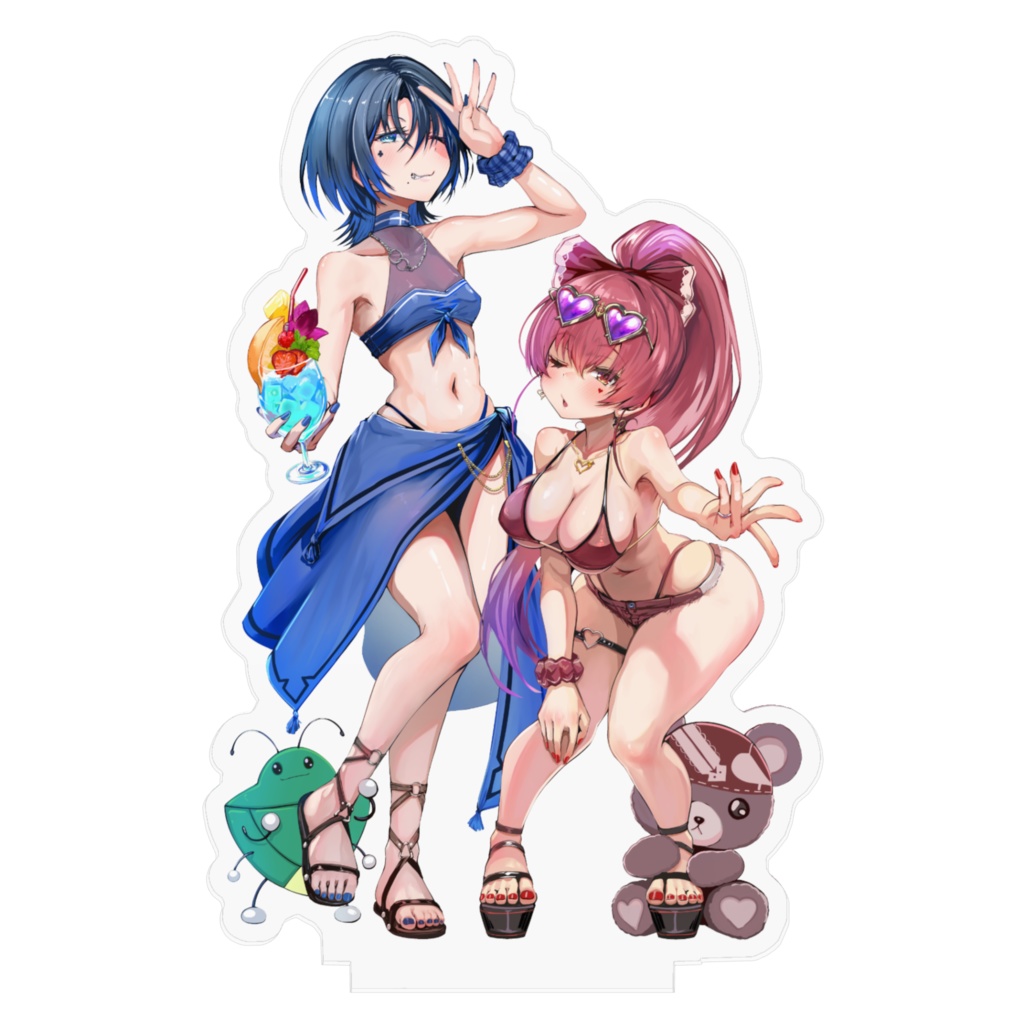 【非公式】ホロライブ火威青&宝鐘マリンアクリルフィギュア/水着ver