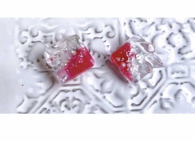 【焦】バイカラー  ピアス•イヤリング