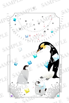 ペンギン＆鉱石(皇帝ペンギン/ケープペンギン)　ポストカード2種
