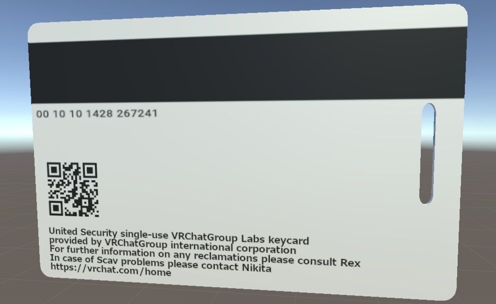 ロシア(タルコフ)のキーカード【VRChat向け】