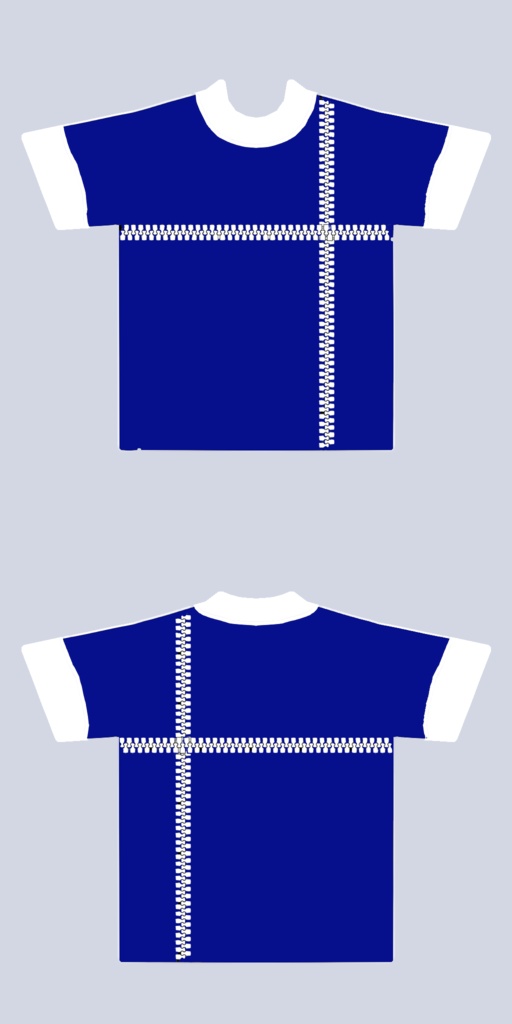 【無料版あり、商用法人利用OK】VRoid_Zipper_v3 クロスTシャツ袖短テクスチャ