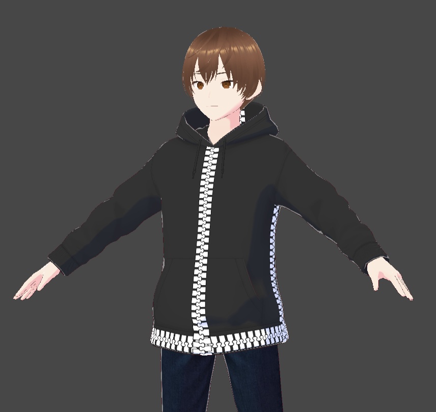 【商用法人利用OK】VRoid_Zipper_パーカーテクスチャ