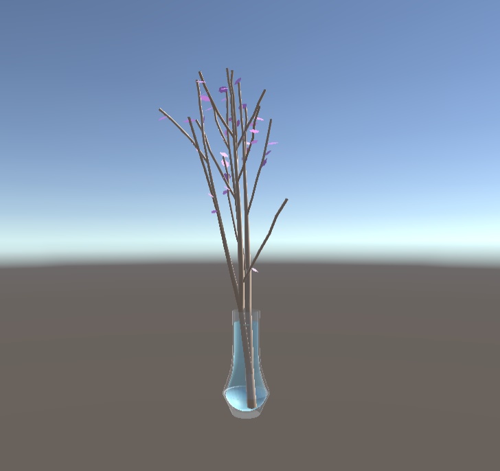 【free/無料版あり】cherry blossoms vase 3D model【VRchat】