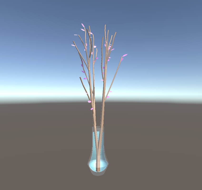 【free/無料版あり】cherry blossoms vase 3D model【VRchat】