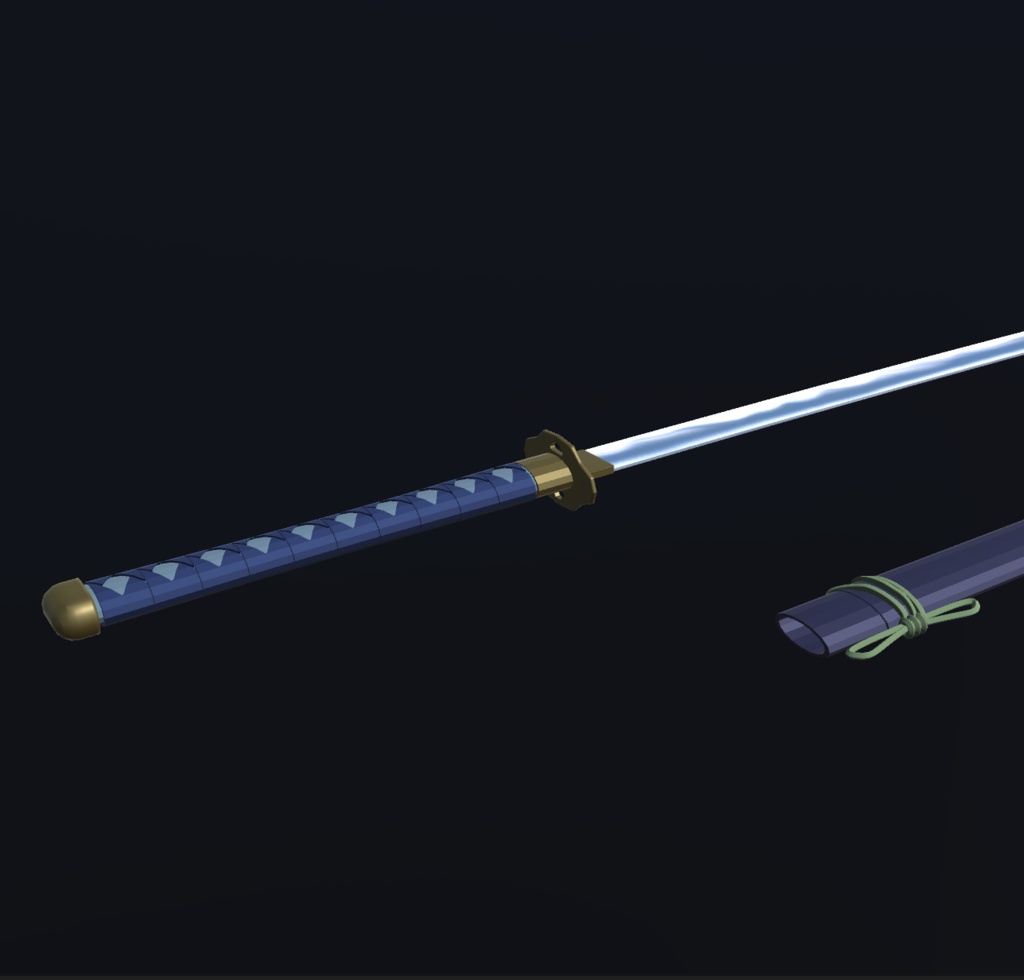 【3Dmodel】蒼焔ノ太刀【VRchat】