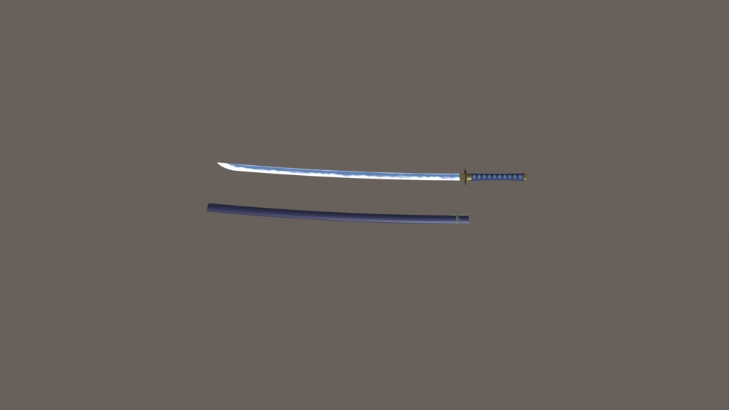 【3Dmodel】蒼焔ノ太刀【VRchat】