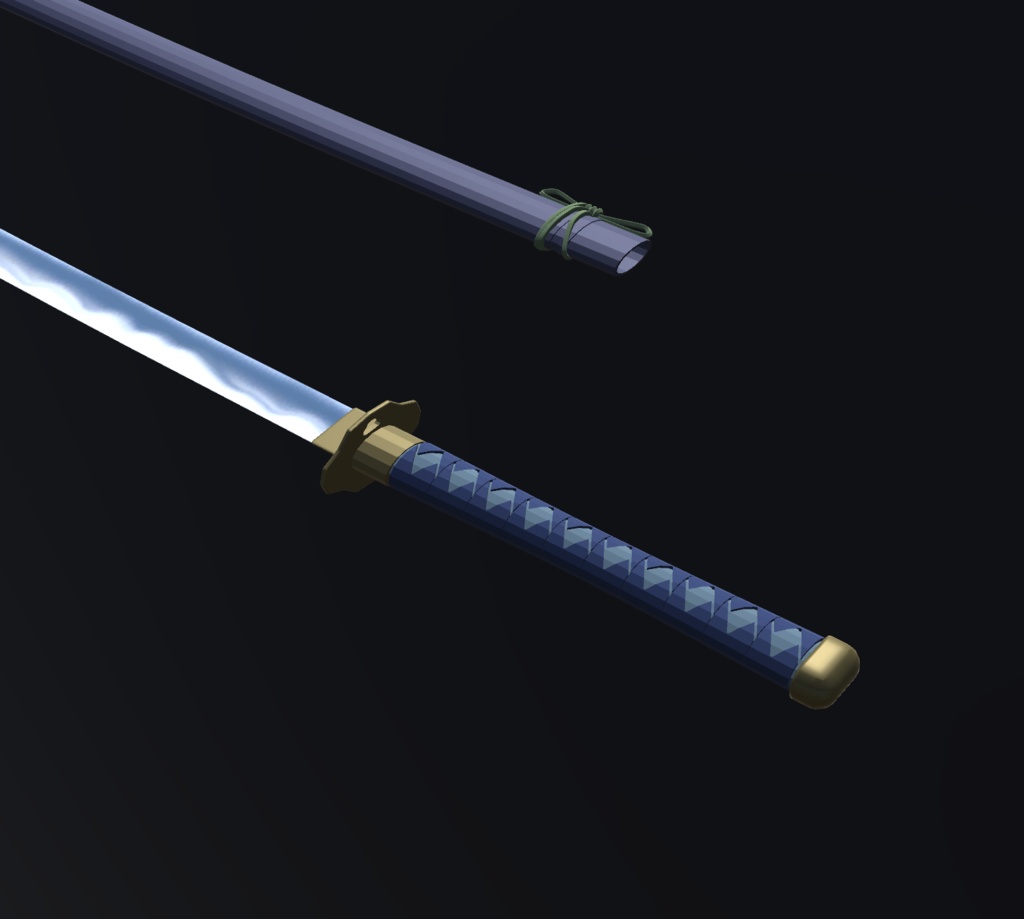 【3Dmodel】蒼焔ノ太刀【VRchat】