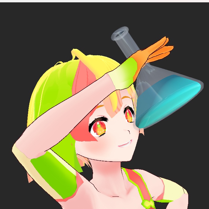 【FBX】丸底フラスコ10点セット 赤,青,黄色,緑,空 各色 栓ありなし 計10点