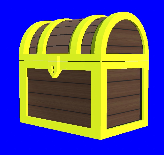 【FBX】シンプル宝箱(3点)+ミミックのおまけつき【商用利用可】