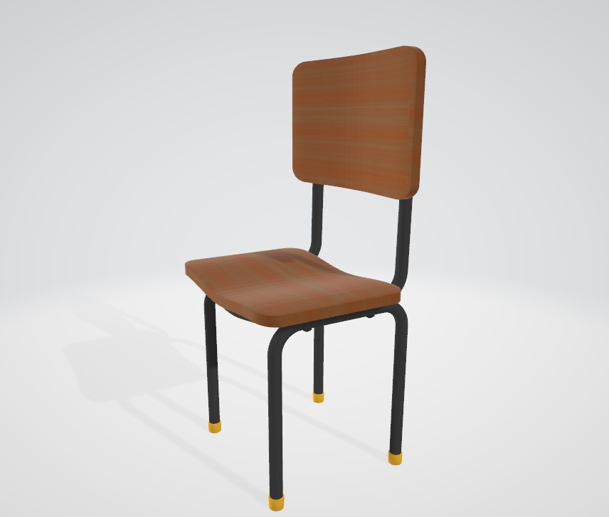 【FBX】教室のシンプルな椅子と机