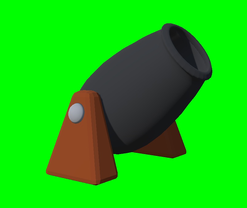 【FBX 大砲2種類 固定大砲&タイヤ大砲 武器